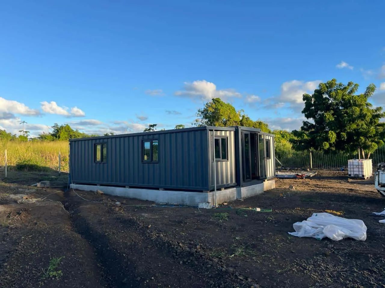 A cyclone-spec unit on the Mauritian coast — site photo 2